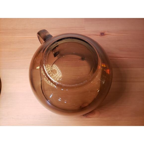 Vintage Lot (6) Luminarc France Jumbo Eclipse Mug 20 oz - Amber Glass Cup 600 ml - Picture 5 of 6